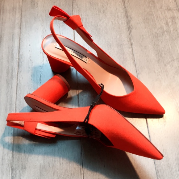 ZARA Heeled Pump(Orange, US 7.5, 8/EUR 38, 39) - Picture 5 of 6